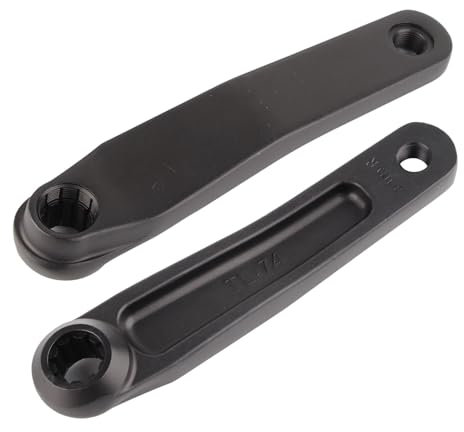 MUNEFE 2PCS Kurbelarm Set, Aluminiumlegierung ISIS Elektrofahrrad Mittelmotor Kurbelteile, 170mm Elektrofahrrad Diamant Loch Kurbel, Kurbelarm 170mm, Flyer E-bike Kurbel Für Panasonic Für Elektroräder