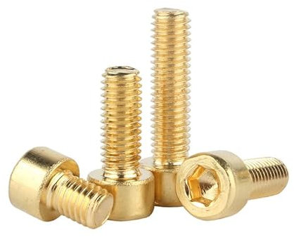 MOOPW Kupfer Innensechskant Zylinderkopf Bolzen Messing Fassungskappen Tassenkopf Schrauben Maschine Bolzen Befestigungen M8 x 12mm 2 Pcs