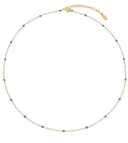 HMOOY Bohemian Bead Choker Halskette für Frauen, 14K Gold/Silber plattiert Bunte Y2k Ästhetische Sommer Perlen Choker Halskette Strand Schmuck Prom Party Festival
