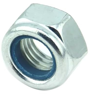 Nyloc-Kontermutter, Sechskant-Kontermutter aus Edelstahl/verzinktem Nyloneinsatz M2 M2,5 M3 M4 M5 M6 M7 M8 M10 M12 M16(White,M8x1.25mm)