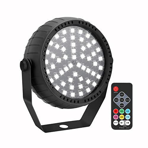 Telbum Stroboskop, Halloween Mini Stroboskop Blitzer für Parteien, Superhelle 54 RGB LED Strobe Lights mit Fernbedienung, Sound Aktiviert, Speed Control Blinkendes Licht für Raum DJ Bühne Partei 1Pack