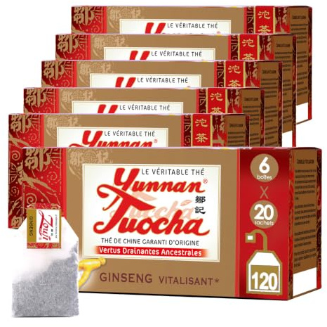 Yunnan Tuocha Zouji - Thé Tuocha Ginseng - Vitalisant - 120 Sachets 240g
