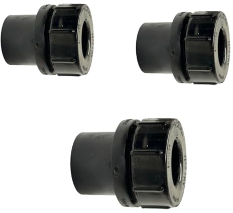 PVC Access Plug, Solvent Weld Waste Pipe, 32mm, Black, Pack of 3