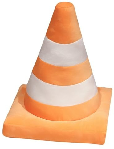 LCEDHZOC Simulations Verkehrskegel Kuscheltiere, 45CM Süße Plüsch Kissen Weicher Verkehrskegel Plüsch Spielzeug Geschenk for Kinder Jungen Mädchen Heimdekoration(Orange)