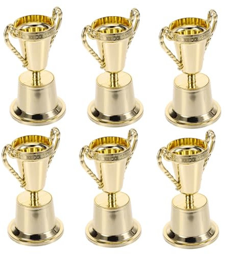VILLFUL 6pezzi Giocattolo in Plastica Simulazione Coppa Ornamento Decorativo Per Ragazzo Ragazza Ragazza Festa Cerimonia Scuola Competizione Premio