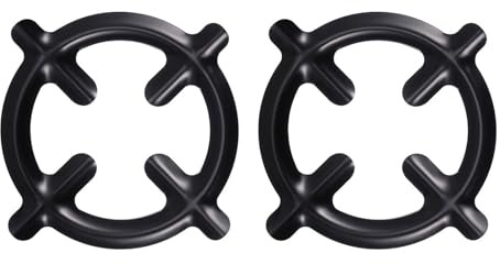 Support à Cafetière pour Cuisinière à Gaz, Lot de 2, Noir | Fer, Structure Robuste, Stabilité pour Petits Récipients, Usage Restaurant et Coffee Shop