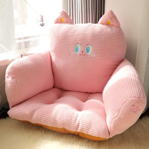 GUAKK Katzensofa mit Umarmungsdesign, rutschfestes Haustierbett für Indoor-Katzen, Plüsch-Welpenmöbel mit weichem Kissen, gemütliches Nickerchenbett & Hundelunge, großes bequemes Hundebett (Rosa)