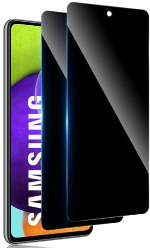 TuFun Schutzfolie für Samsung Galaxy A52 / A53 / A52s 4G/5G für Panzerglas Sichtschutz, 2 Stück 9H Härte Sichtschutzfolie, Anti-Spy Schutzglas, Anti-Spähen, Blasenfreie Privacy Displayschutz
