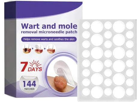 Aoseiens Microdart-Pflaster zur Entfernung von Warzen und Leberflecken, Pflegepflaster für glatte Haut