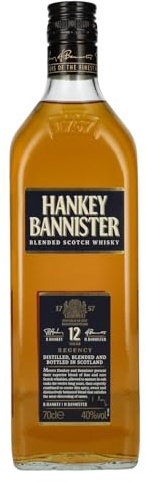 HANKEY BANNISTER - 12 ans - Blended Whisky - 40% Alcool - Origine : Ecosse - Notes de Miel & de Fruits - A déguster pur ou en cocktail - 70 cl