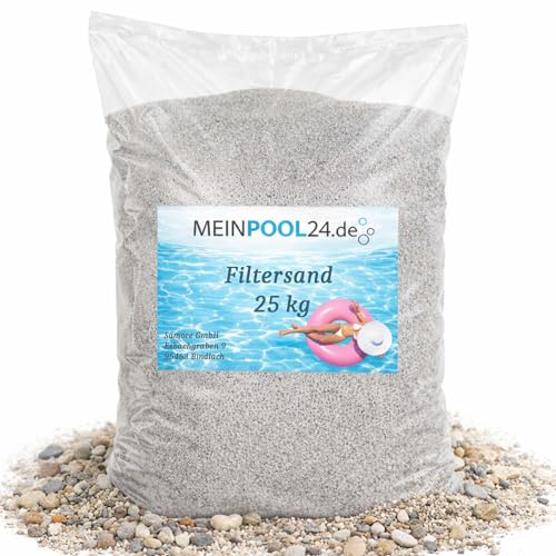 Samore 2 x 25 kg Filtersand für Sandfilteranlagen Quarzsand 0,4-0,8 mm H1 Marke Meinpool24.de