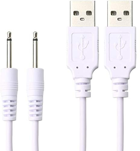 Accessonico 2 Pack 3.3ft DC Power Cords Compatible with Tracys Dog, Paloqueth, lovesense, Beauty Instrument USB Charger Cords 2.5mm