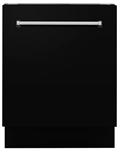 ZLINE 24 Tallac Series 3rd Rack Tall Tub Dishwasher in Black Matte with Stainless Steel Tub, 51dBa (DWV-BLM-24)