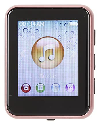 MP3 Player, Music Player with Bluetooth 5.0, Portable Digital Music Player HiFi MP3 Player with Video Playback, Touch Screen, FM Radio, Voice Record, E-Book, Photo Viewer (Rose Gold)