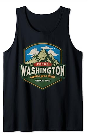Forks Washington Mountains Outdoor Nature Tank Top