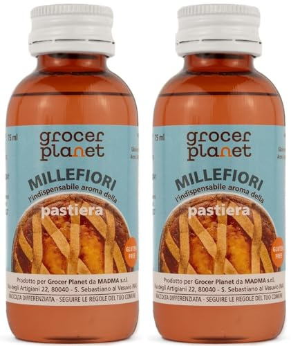 Grocer Planet - Aroma Naturale Millefiori | 2 Flaconi da 75g | Made in Italy | Ideale per Pastiera Napoletana e Dolci