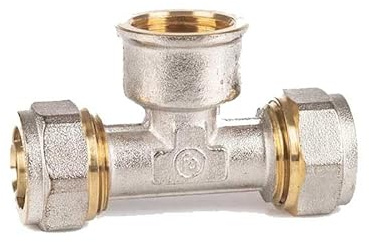 Raccordo a t a stringere filettato femmina per multistrato - Diametro 26X1X26 - Spessore 3MM