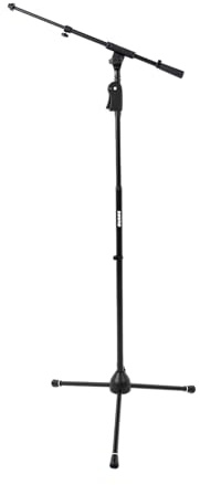 Shure by Gator Stage & Studio Series; Pie de trípode de lujo Shure con brazo telescópico y agarre con una sola mano; (SH-TRIPODSTANDTBMDX)