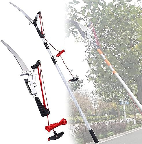Astschere für Baumsägen, ausziehbare Teleskopstangen-Astsäge mit Baumschere, robuste Garten-Baumschere, inklusive Sägeblatt (Farbe: 6 m/19,6 Fuß)