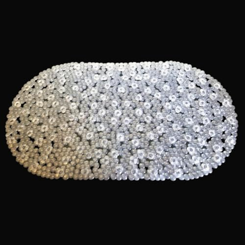 Super Mundo - Alfombra Ducha Antideslizante con Ventosas Fuerte para Baño,70x38cm, Color Liso (93507) (Transparente)