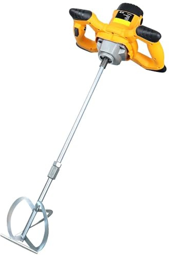 Paddle Mixer,Cement Mixer,220V/2400W Electric Mixer, 6-Speed Adjustment,Portable Cement Mixer With Rod,Used in Industrial Engineering to Mix Cement, Mortar, Lime, Paint