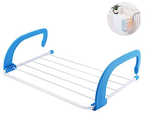Tendederos Plegables Tendedero de Pared, Rejillas de Secado por Radiador Ampliables, Toallero Ajustable para Balcón Interior, Alféizares de Ventanas, Barandillas, Tendedero de Lavandería, Soporte par