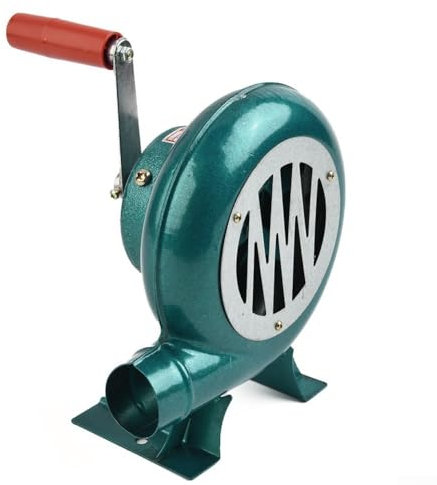 Sileduove 1 Stück Handbetriebenes Grillgebläse, Grillgebläse Manuell mit Kurbel, BBQ Gebläse Handgebläse Manuell, Handgebläse Grillgebläse Im Freien Kleines Zentrifugalgebläse(Iron Gear)