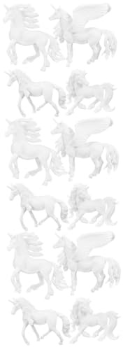 Abaodam 3 Sätze Malspielzeug Für Einhorn-diy-malspielzeug Einhornfiguren Selber Machen Weißes Tier Einhorn- Zum Selbermachen Kleine Einhorn-spielzeuge Abs Weiß 4 Stück * 3
