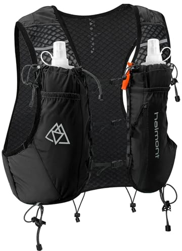 Haimont Laufweste Trinkweste für Damen und Herren Leicht Running Weste mit 2 Trinkflasche Laufen Wandern Joggen Trail 8L