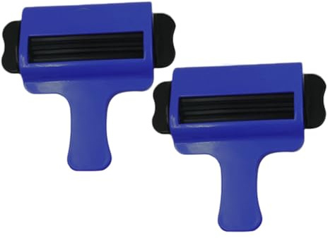 BAZEITFLOW Exprimidor de Tubo Manual 2 Piezas, Herramienta para Apretar Tubos Rodillo, Dispensador Compacto para Pasta de Dientes, Cremas y Cosméticos, Uso Diario en Baño, Color Aleatorio