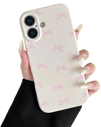 ZTOFERA Hülle für iPhone 17, Niedliche Coole Band Schleife Weiches Silikon Handyhülle, Schlank Leichte Stoßfest Bumper Schutzhülle - Beige
