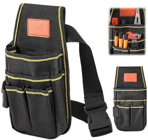 Werkzeuggürteltasche mit Verstellbarem Gürtel Wasserdicht | 600D Oxford Werkzeugtasche Multi-Purpose Werkzeuggürtel Herren für Elektriker Schreiner Techniker & Handwerker
