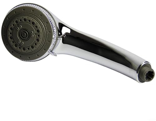 EffiFish Soffione doccia regolabile a 7 funzioni, rubinetti da 8,9 cm, ad alta pressione, in PVC cromato, a risparmio idrico, per casa, hotel, palestra, spa