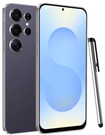 MTGud 4G Smartphone déverrouillé, Android 12.0 Téléphones Mobiles avec écran HD + 6,6 '', 4GB + 32GB ROM / 256GB SD, 4G Double SIM Double Caméra, ID Visage + WiFi+GPS+OTG (S25Ultra-Dark Purple)
