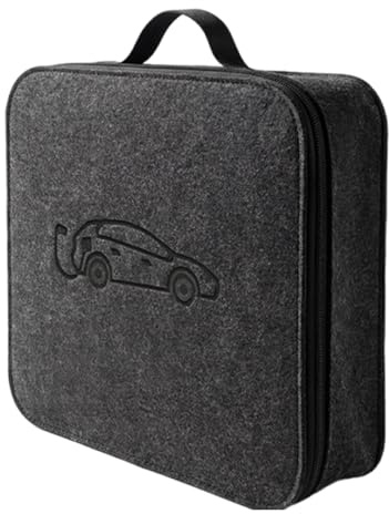 EV Cable Storage Bag - Protective Charger Organizer, Electric Vehicle Charging Cord Holder for Extension Cords, Adapters, Tools, Portable EV Charger Storage for Garage Car Home Travel