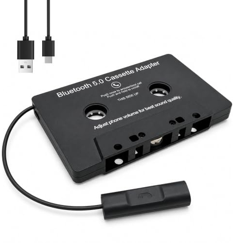 Wxeadu Bluetooth Kassette Auto, Kassette Bluetooth Adapter Auto | Bluetooth Cassette Adapter mit Mikrofon, Bluetooth 5.0 Kassetten Adapter, KFZ-Kassettenadapter für Autoradio, Heimsysteme