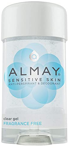 Almay Känslig hud i transparent gel, anti-perspirant och deodorant, parfymfri, 63,8 gram