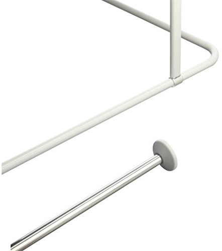 Spirella Asta per Tenda da Doccia angolare Regolabile, Magic Universal in Alluminio, Finitura Lucida