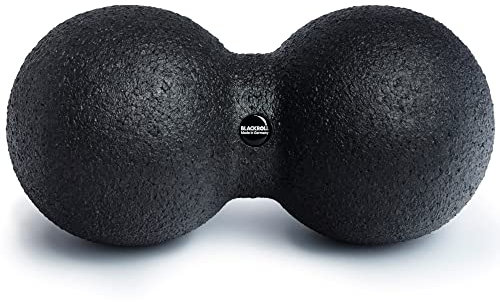 BLACKROLL® DUOBALL 12 (12 cm), Faszienball zur Selbstmassage von parallelen Muskelsträngen, Massageball mit zwei Bällen, Faszien-Duoball für Nacken und Rücken, mittlere Härte, Made in Germany, Schwarz