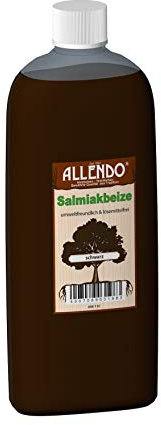 Salmiakbeize Buntfarbe inkl. 1x Pinsel für beizen zum Auftragen (1000 ml schwarz)