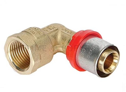 Raccordo A Pressare Curvo Femmina 20 X 1/2 Multistrato Tiemme