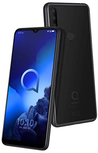 Alcatel 3X (2019) Sim Free Unlocked UK Smartphone 6.52” HD+ Super Full View Display with 16MP Triple Camera, Real-Time Bokeh and Android Pie - Jewelry Black (Refurbished)