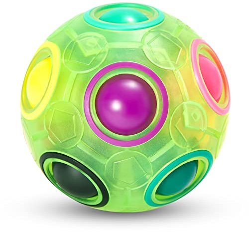 Vdealen Magic Rainbow Puzzle Ball- Fidget Ball 3D Puzzle Game Brain Teaser Toy for Boys- Birthday Party Easter Christmas Stocking Fillers Gift Toy for Kids Teens Adults