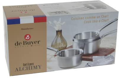 Alchemy Set of 3 Stainless Steel Saucepans