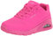 Skechers Uno Night Shades, Sneaker Donna, H.Pink Durabuck/Mesh Trim, 38 EU Larga
