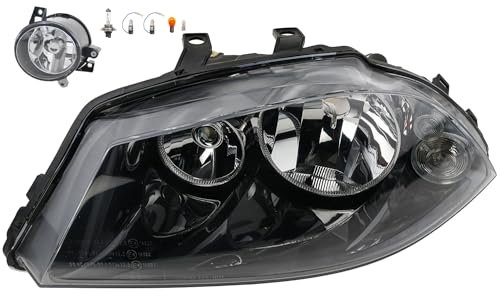 Johns, Scheinwerfer Halogen links passend für Seat Ibiza Cordoba 6L 05/07 - mit Blinker + Nebelscheinwerfer + Leuchtmittel