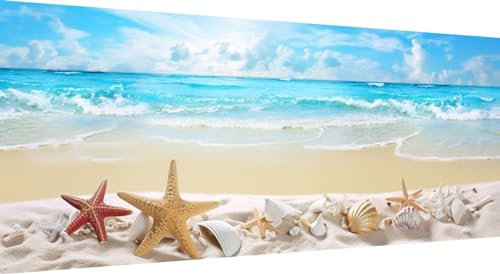 Qiaoqoo 5D Diamond Painting Strand, DIY Diamant Painting Bilder Landschaft, Diamand Painting Erwachsene Groß xxl, Kinder Diamant kunst Set mit Diamond Painting Zubehör, Home Wand Décor 100x40cm