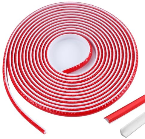 5M Deckenleisten Selbstklebend Flexible Zierleiste 12mm*9mm, Selbstklebend Weiß TPE Dreieck Zierleisten Selbstklebend Wand für Wandkanten Fliesenkanten