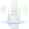 Répéteur WiFi Puissant,Amplificateur WiFi,6 Antennes WiFi Extenders,2.4GHz 300Mbps Ports LAN,WiFi Extender Compatible avec Toutes Les Box Internet