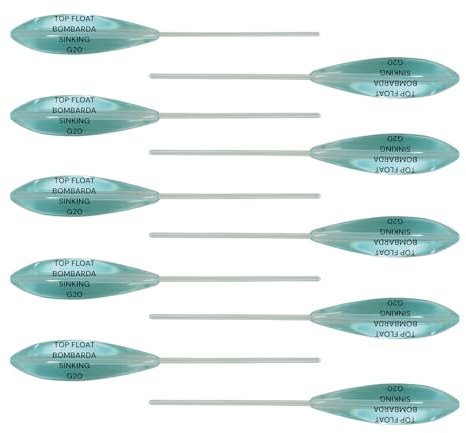 PRO FILSTAR Top Float Sbirolino Sinking Set Trans-Blau 10 x 20g - Zargan & Forellen Angeln Zubehör - Meeresangeln - Spirolino Sinkend - Angelzubehör - Long Cast Fishing Sport Set - Gewichte Angelset
